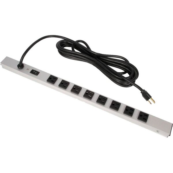 Rack Solutions Vertical Powerstrip (Grey) - 20 Amp; 16 Front Facing Outlets, 15Ft PSV-F16-20A-U